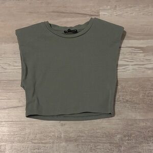 Zara Olive Green Crop Top